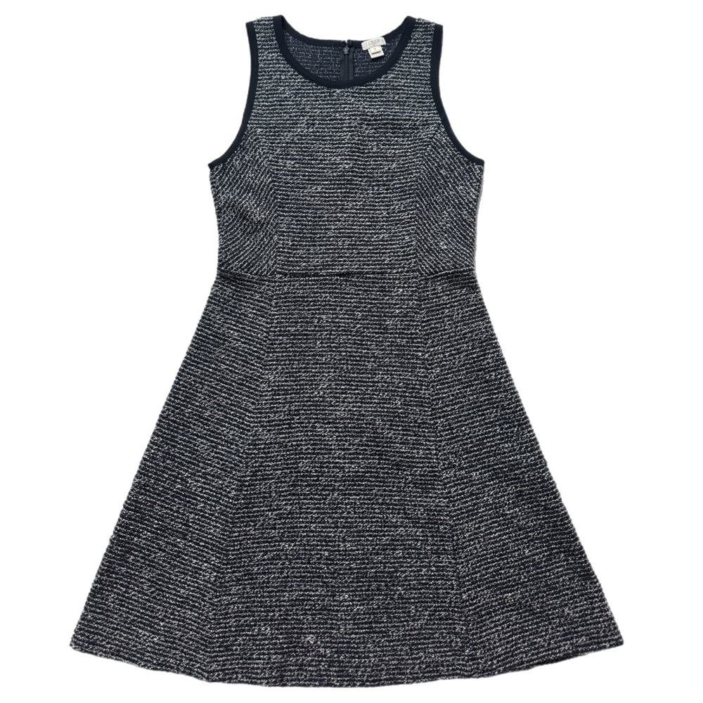 JCREW Boucle Black Wool Blend Fit & Flare Office Dress 6